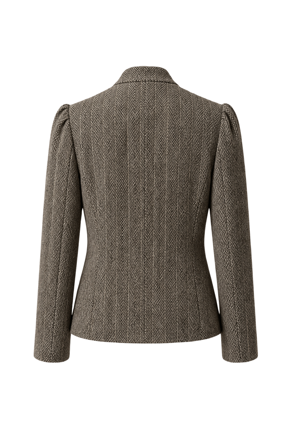 1950s Grey Wool Blend Blazer - Back View