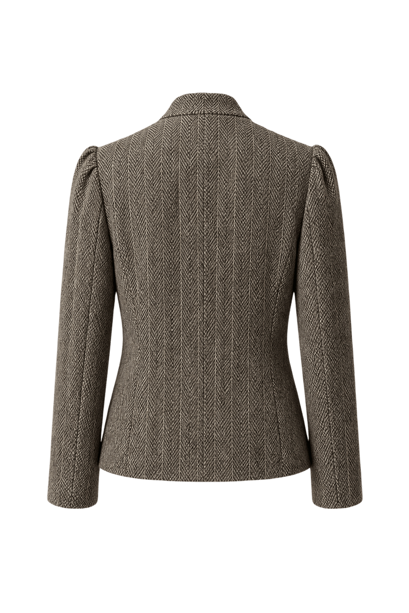1950s Grey Wool Blend Blazer - Back View