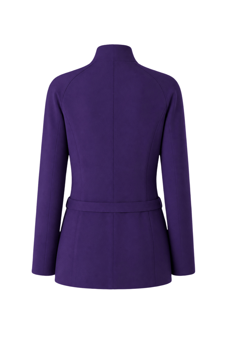 1990s Purple Wool Blend Jacket - Back View