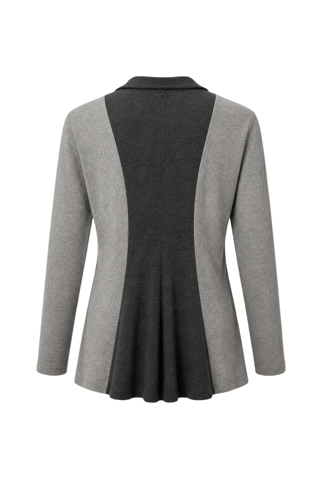 1990s Dark Grey Cotton Blend Cardigan - Back View