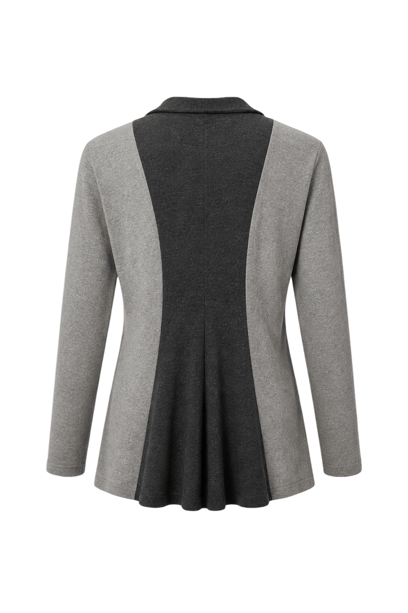 1990s Dark Grey Cotton Blend Cardigan - Back View
