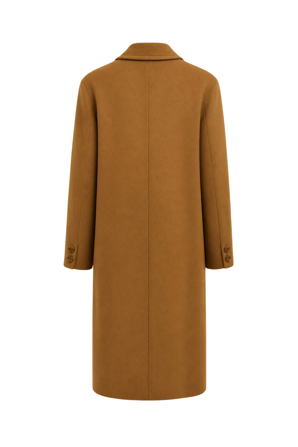 1980s Mustard Yellow Wool Blend Coat - Back View