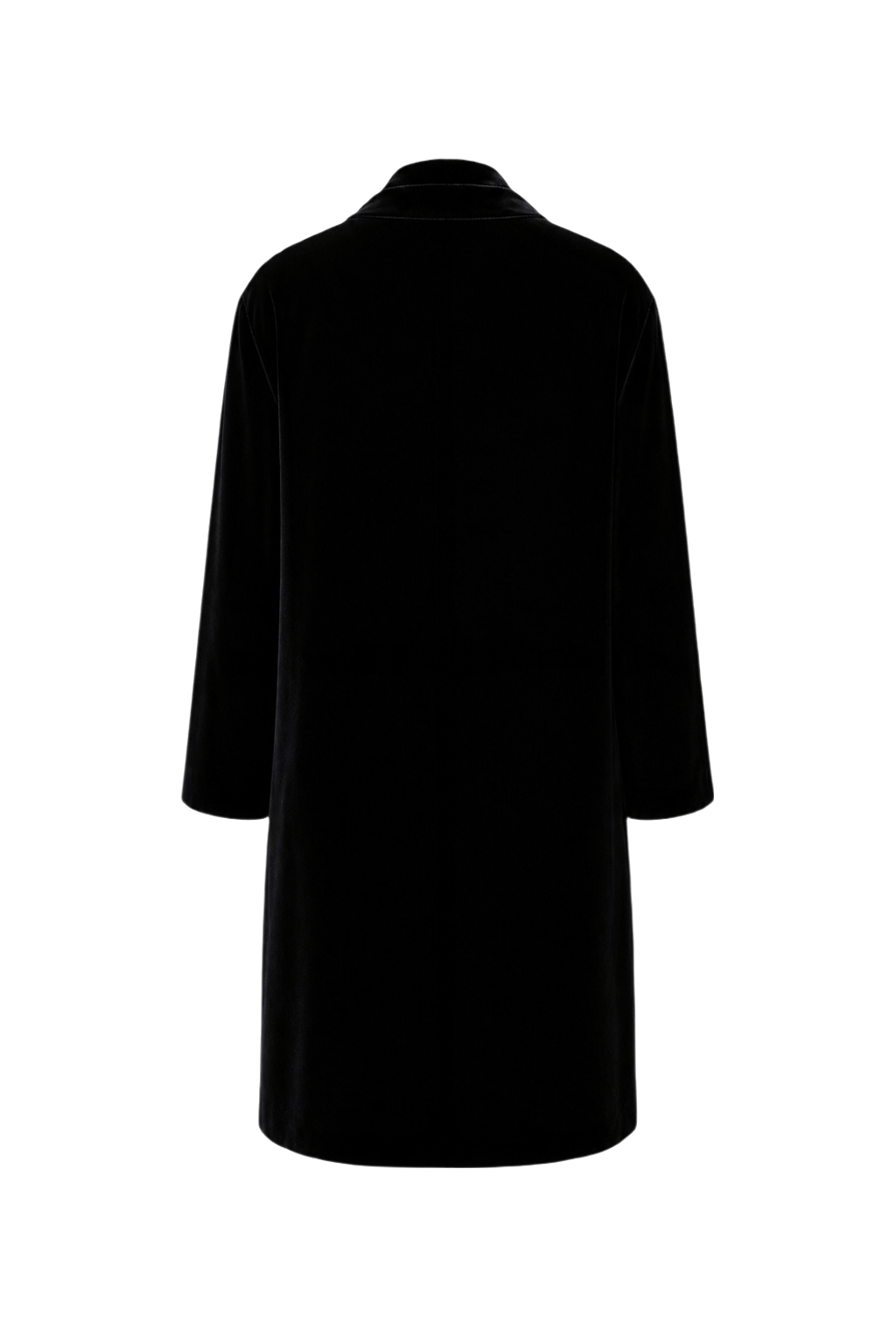1950s Black Velvet Coat - Back View