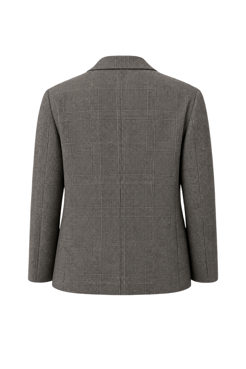 1990s Grey Wool Blend Blazer - Back View