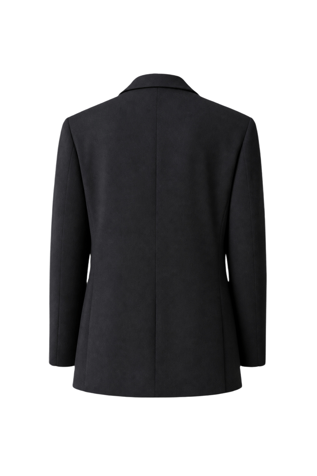 1990s Black Wool Blend Blazer - Back View