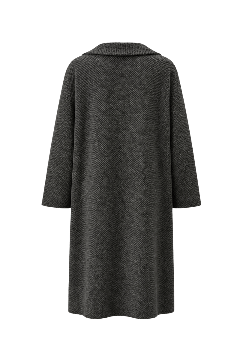 1990s Grey Wool Coat - Back View
