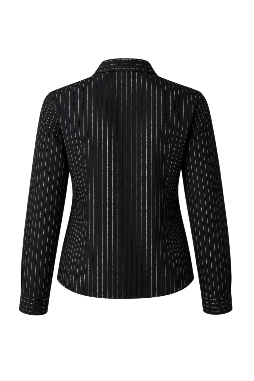 1990s Navy Blue Cotton Blouse - Back View