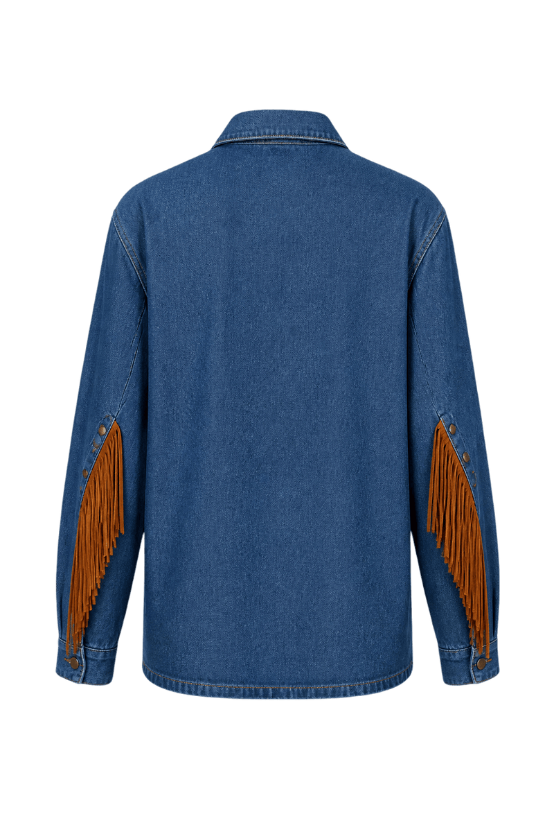 1970s Blue Denim Jacket - Back View