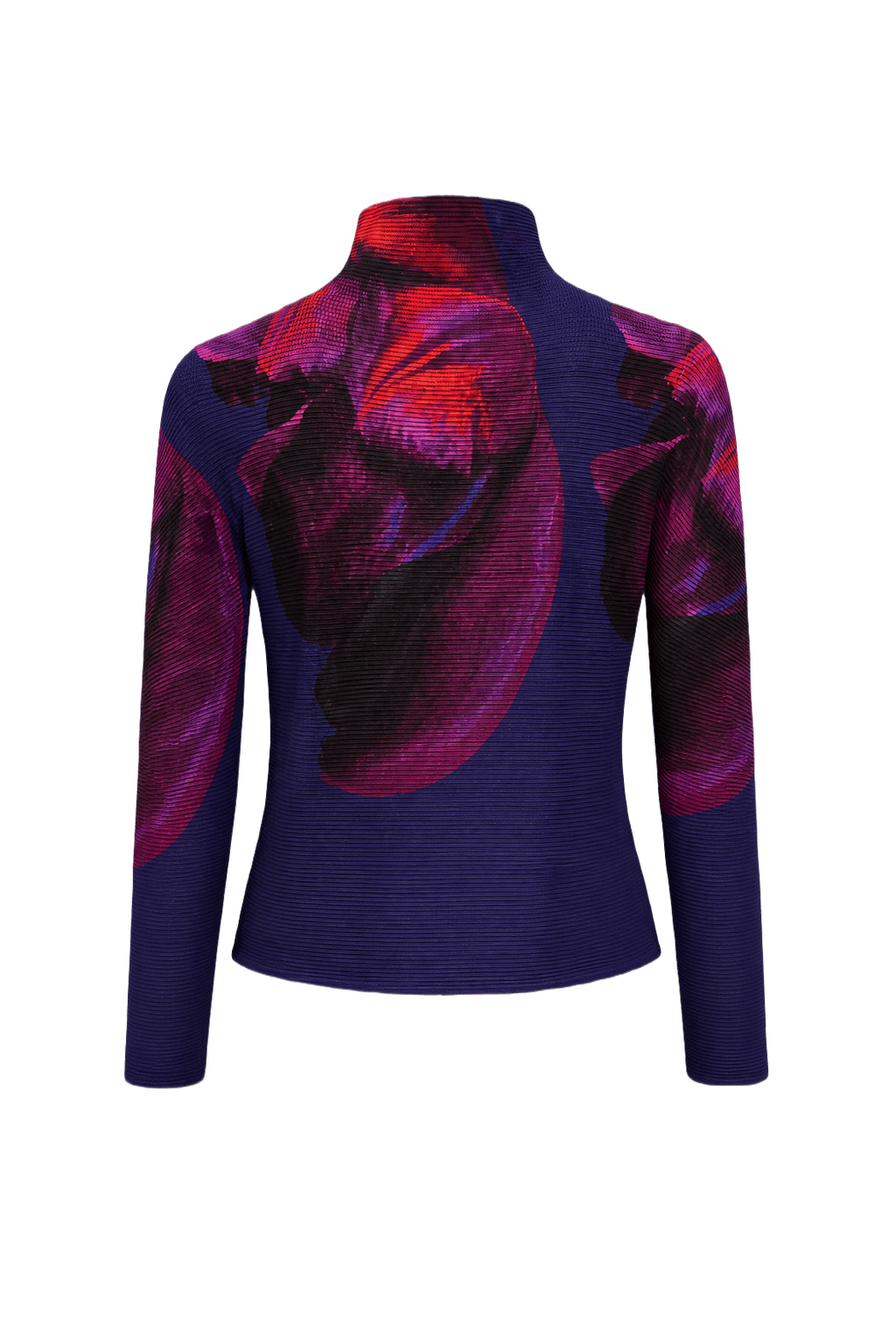 1990s Purple Synthetic Blend Blouse - Back View