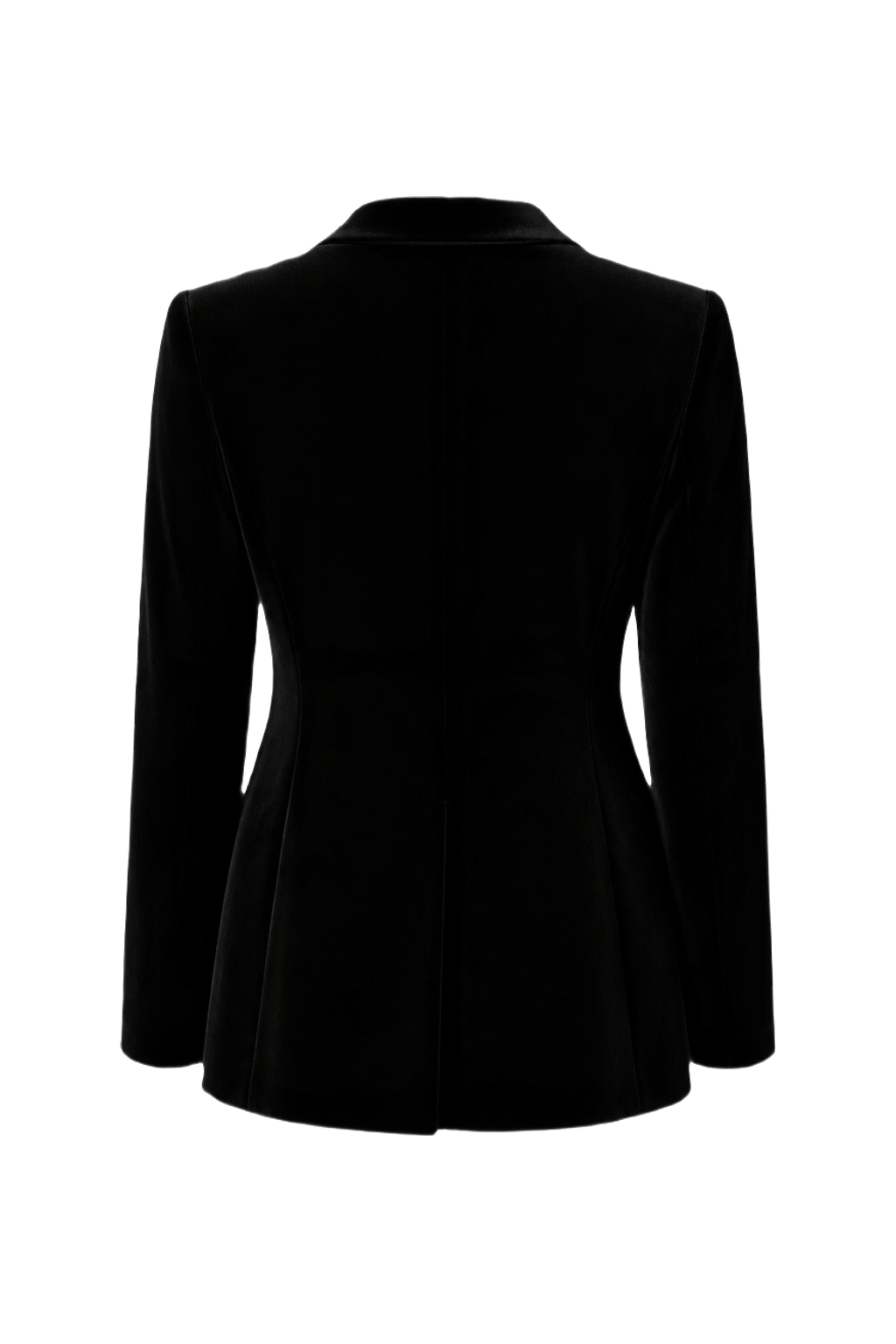 1990s Black Velvet Jacket - Back View