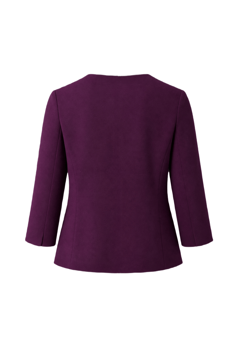 1970s Purple Polyester Blazer - Back View