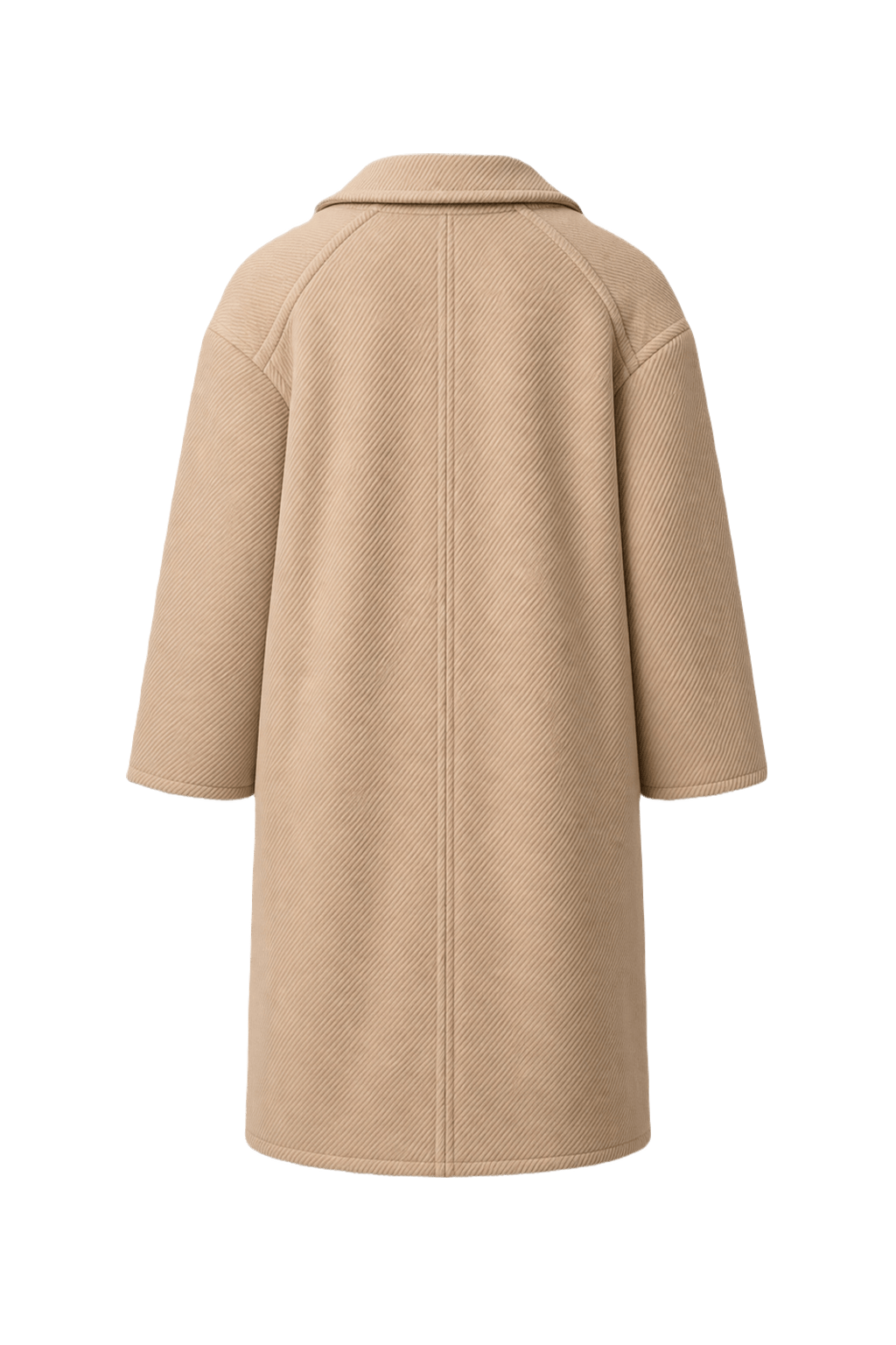 1990s Beige Corduroy Coat - Back View