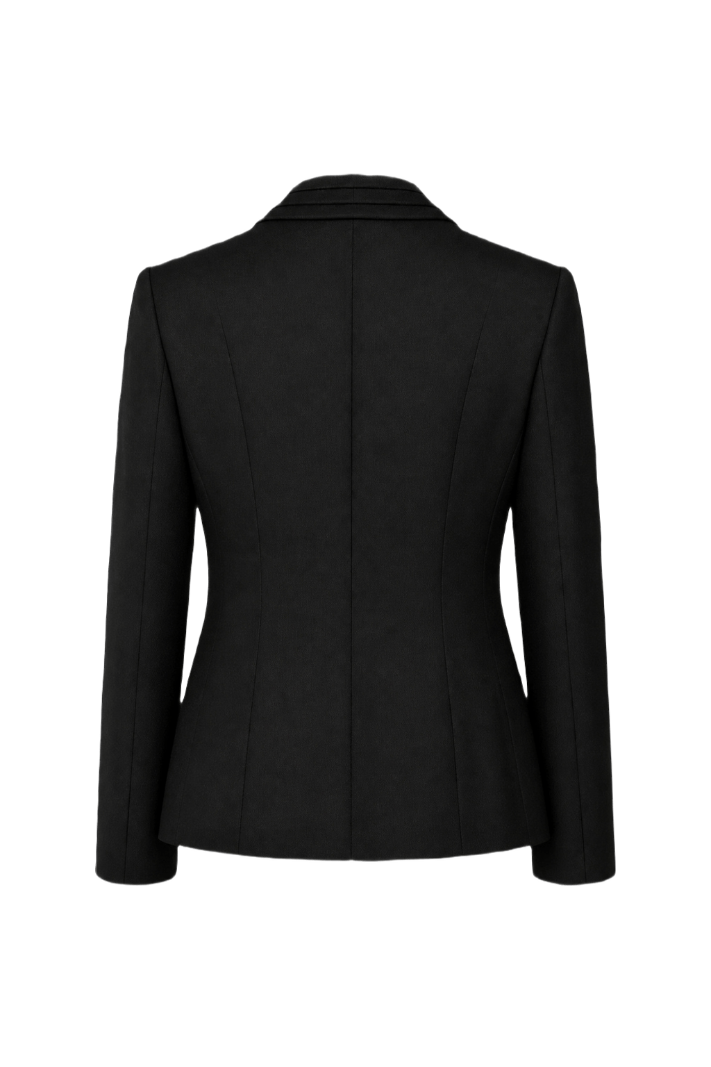 1970s Black Wool Blend Blazer - Back View