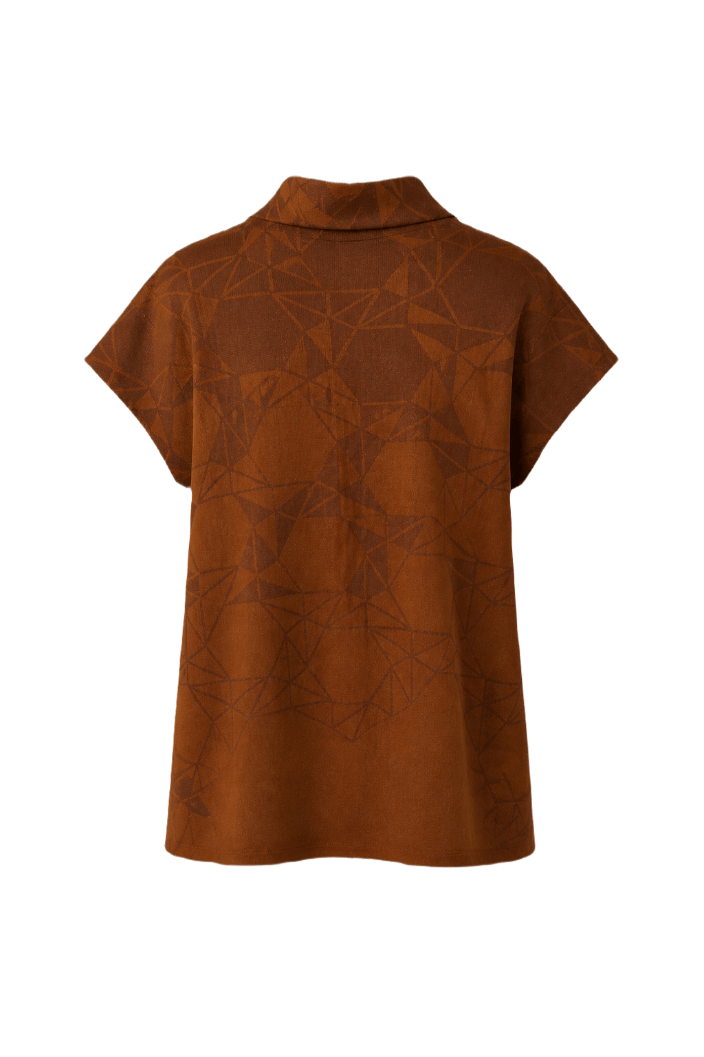 1990s Rust Cotton Tunic - Back View