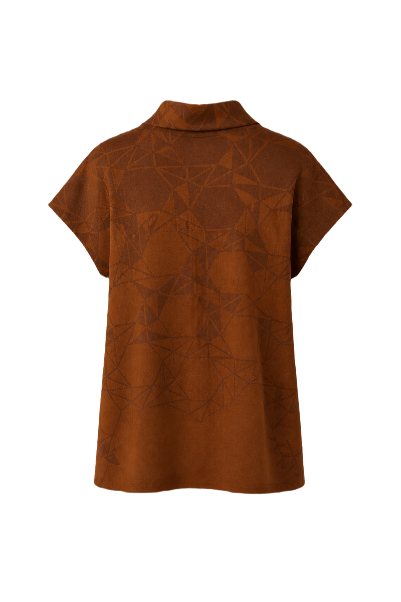 1990s Rust Cotton Tunic - Back View