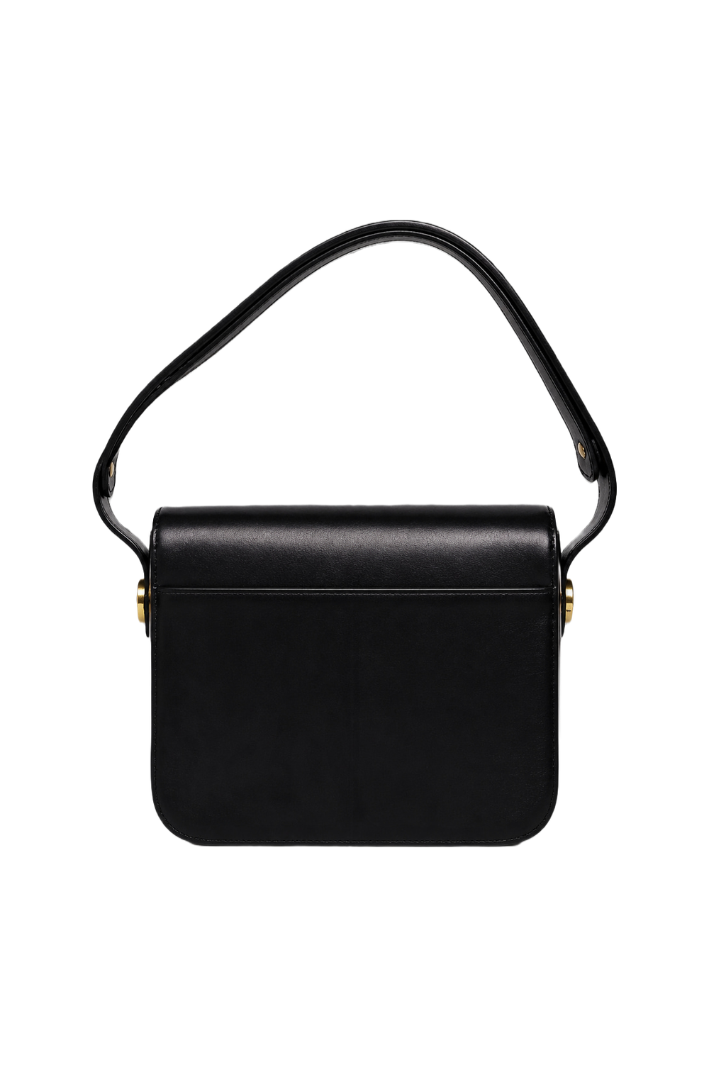 1990s Black Leather Handbag - Back View