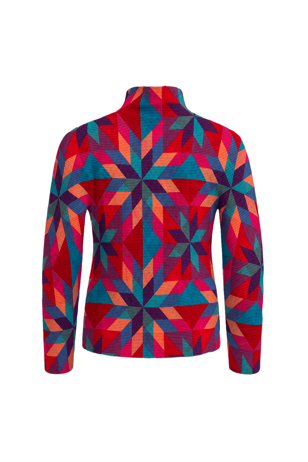 1990s Multicolor Polyester Sweater - Back View