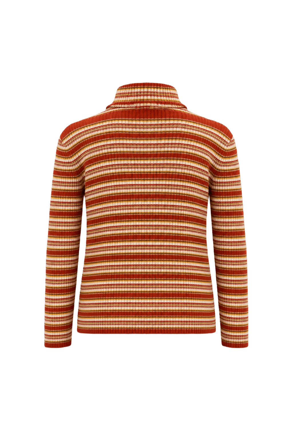 1970s Red Cream Wool Blend Sweater - Back View