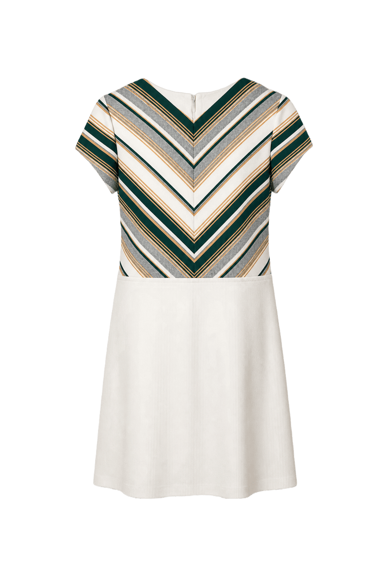 1950s White Polyester Shift Dress - Back View