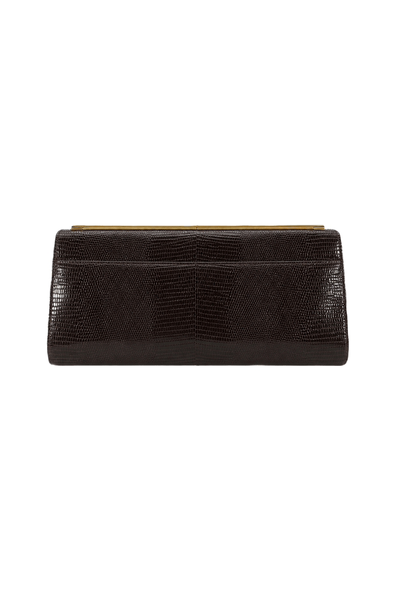 1970s Dark Brown Leather Bag - Back View