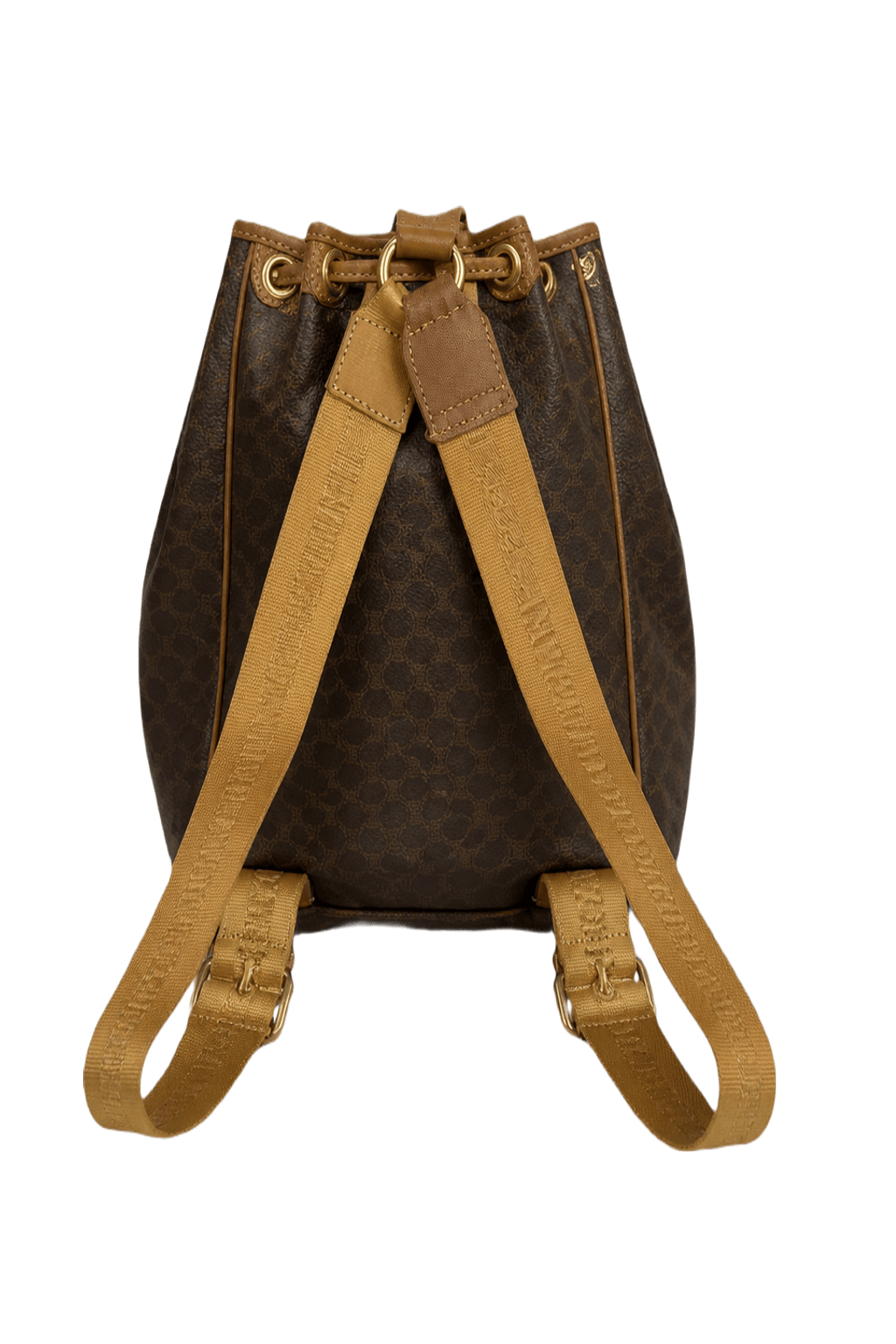 [1990s] Dark Brown Canvas Bag - Back View
