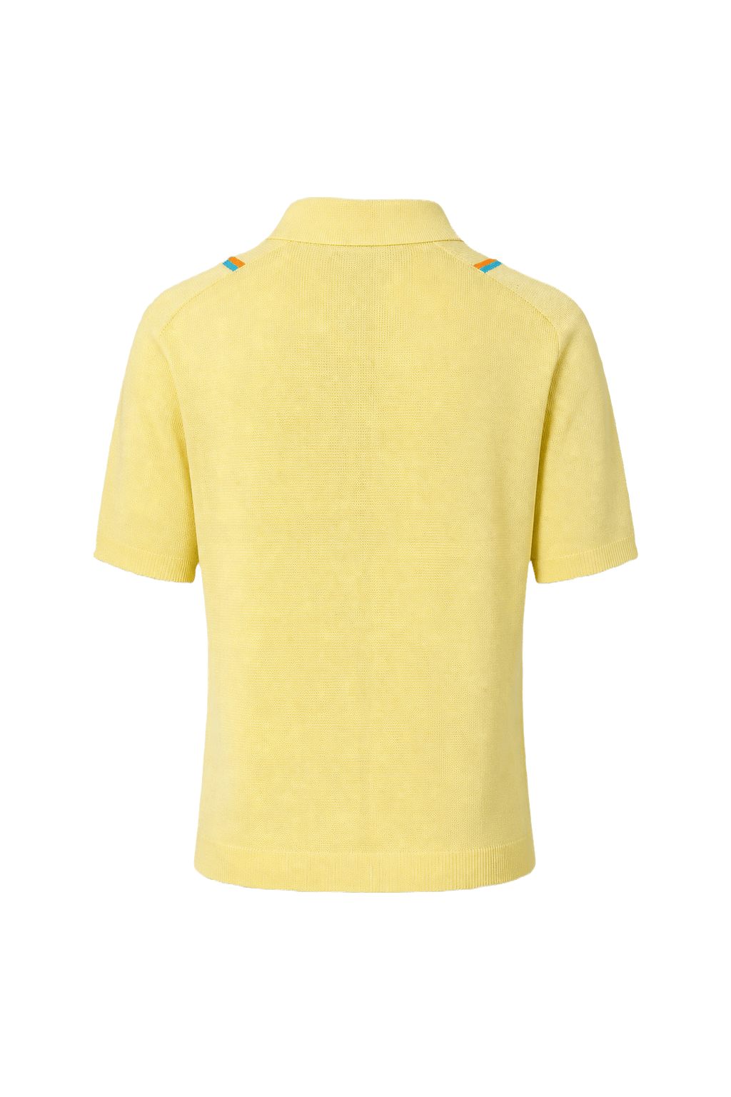 1960s Yellow Polyester Blend Polo - Back View