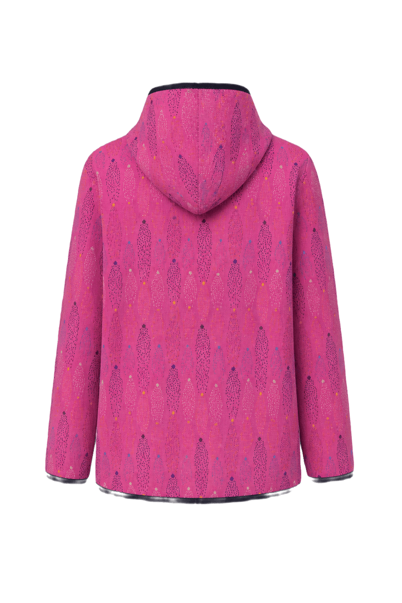 1980s Pink Woven Polyester Jacket - Back View