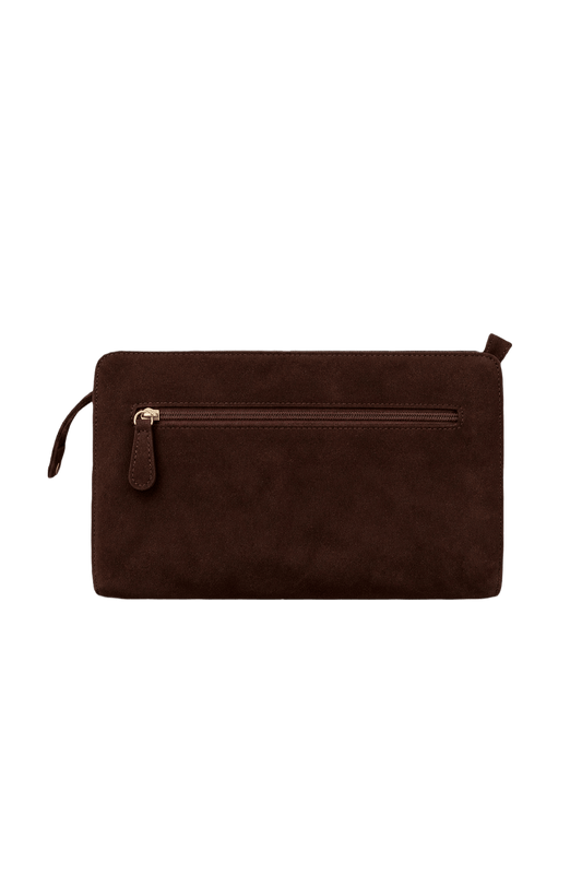 1990s Brown Suede Bag - Back View