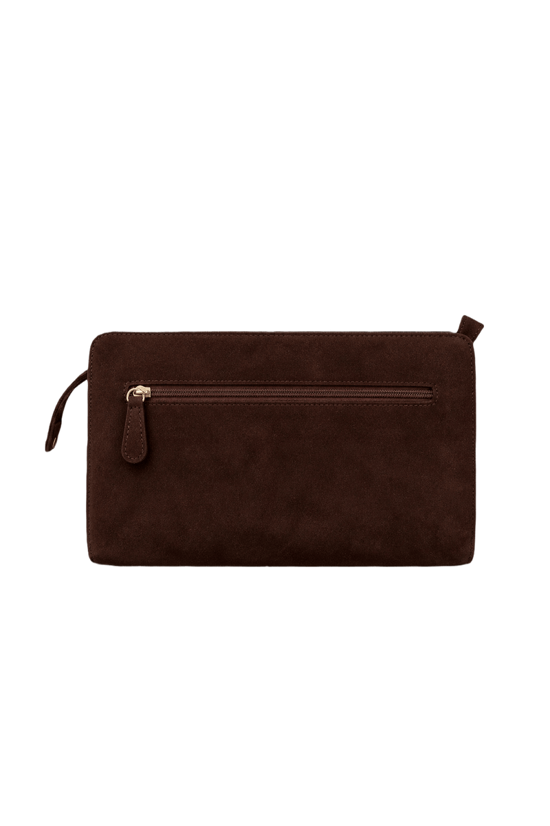 1990s Brown Suede Bag - Back View