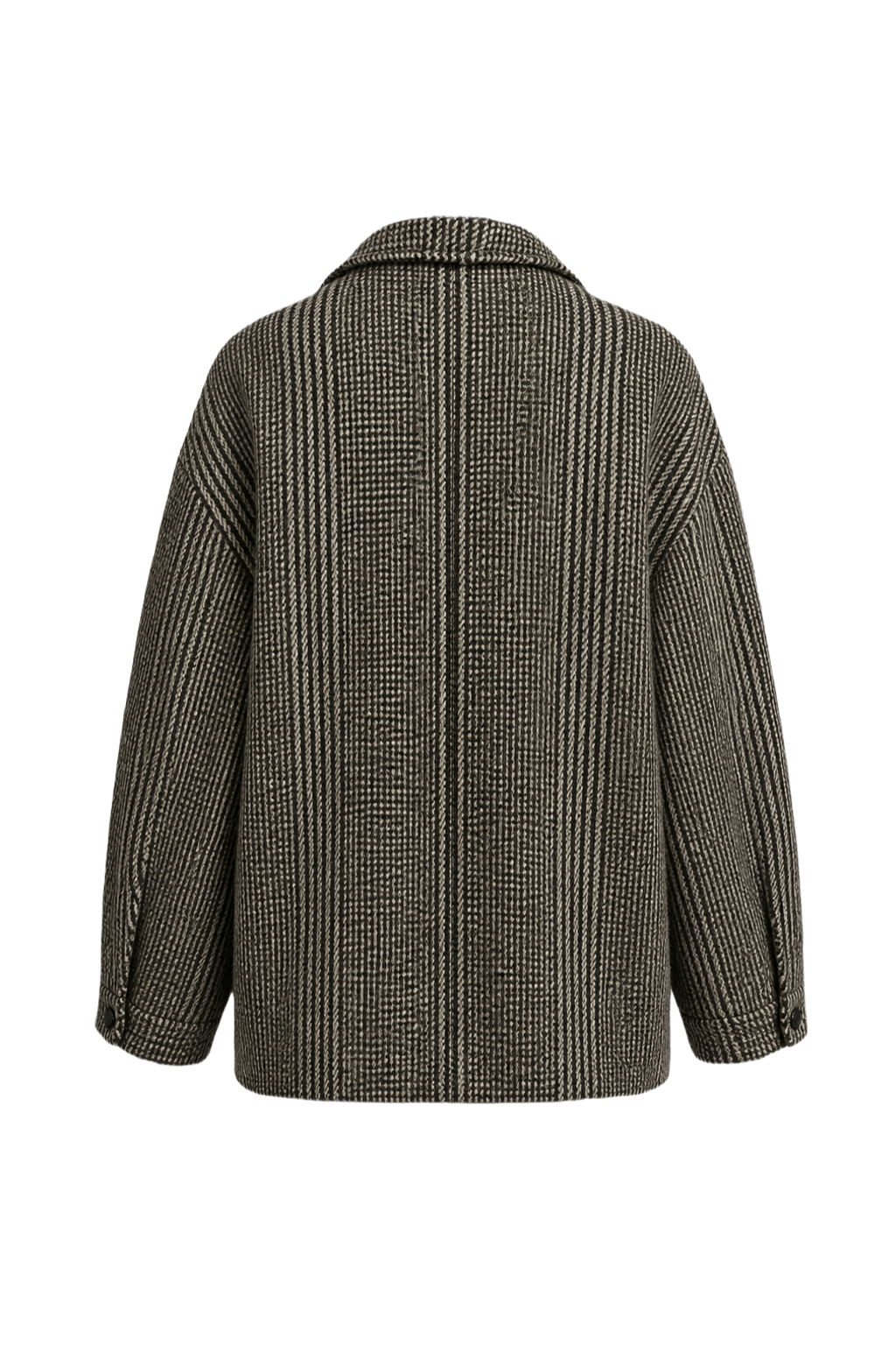 1980s Brown Wool Blend Jacket - Back View