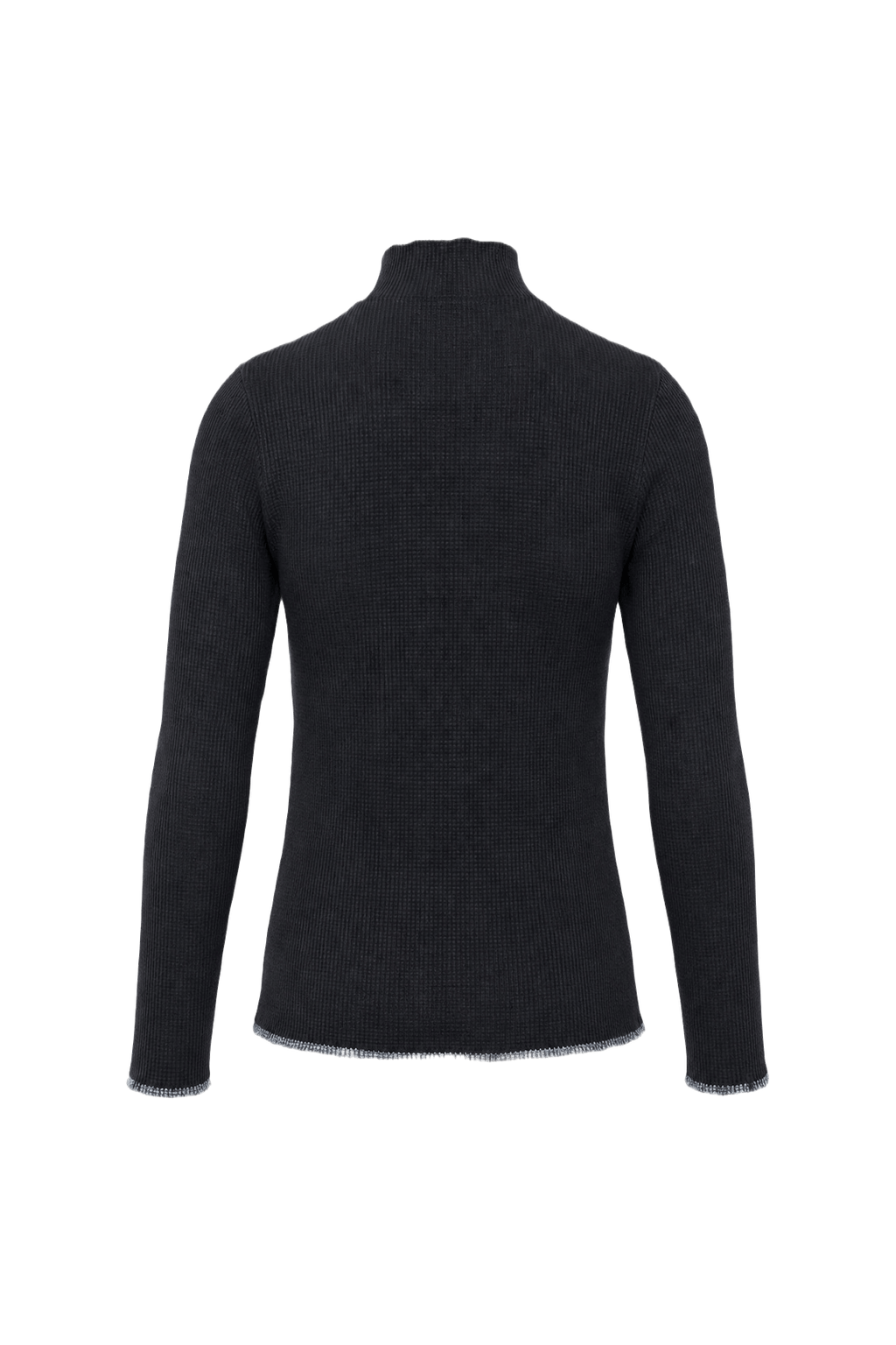 1990s Black Polyester Sweater - Back View