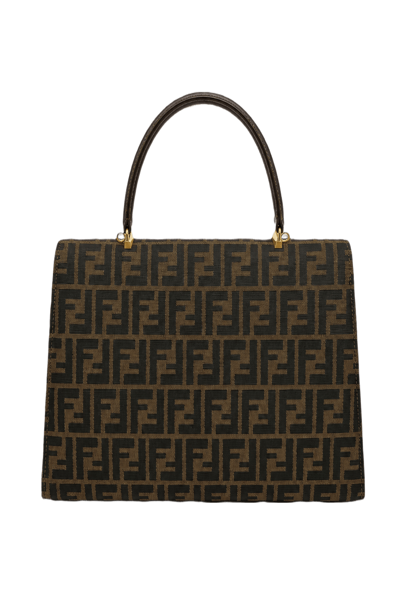 1990s Brown Canvas Bag - Back View