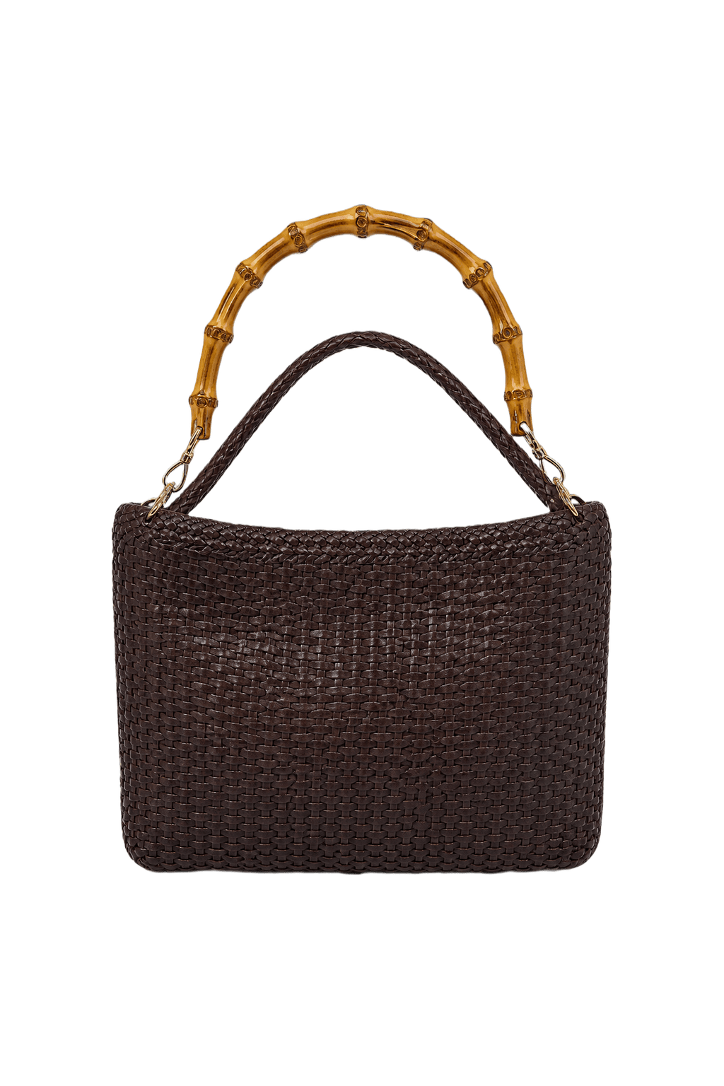 1990s Dark Brown Leather Bag - Back View