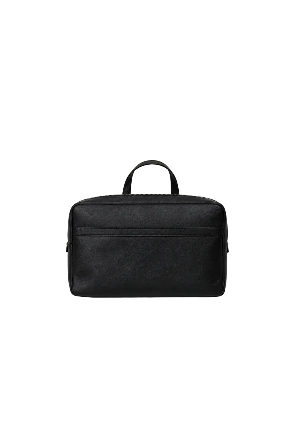 1980s Black Leather Bag - Back View