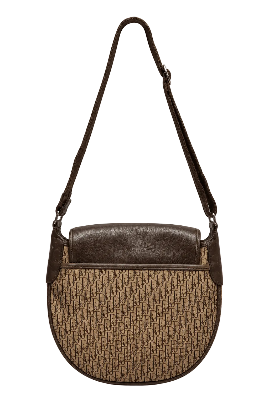 1980s Brown Leather Bag - Back View