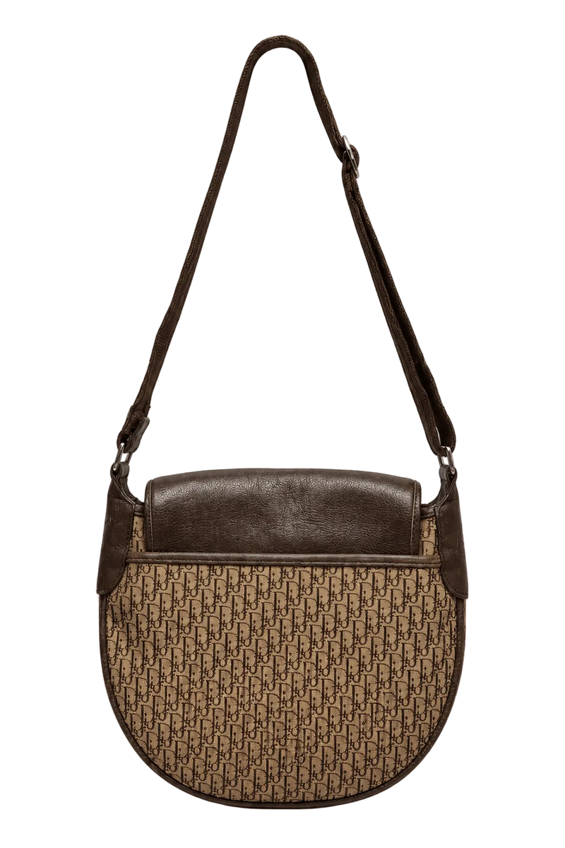 1980s Brown Leather Bag - Back View