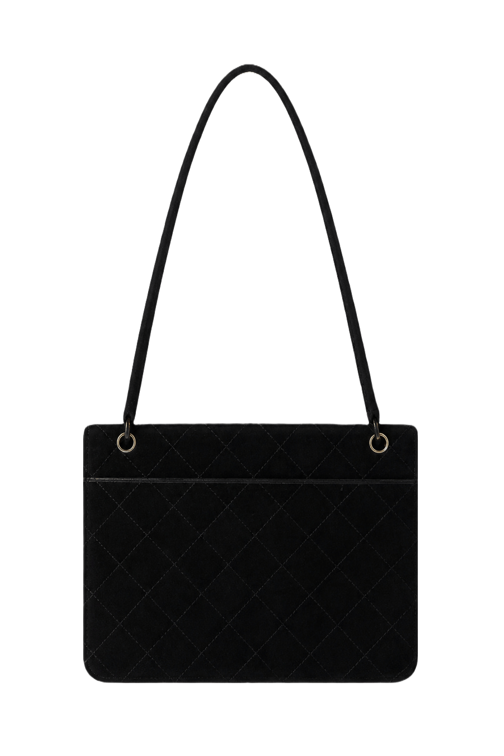 1990s Black Leather Bag - Back View