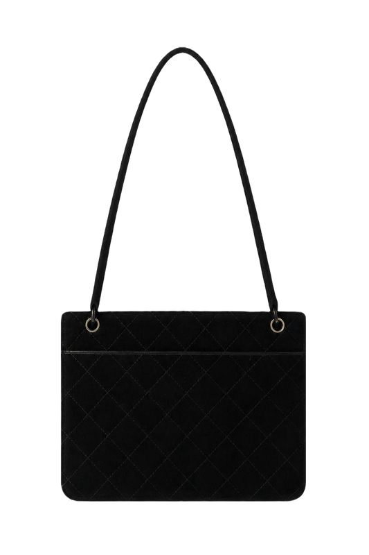 1990s Black Leather Bag - Back View