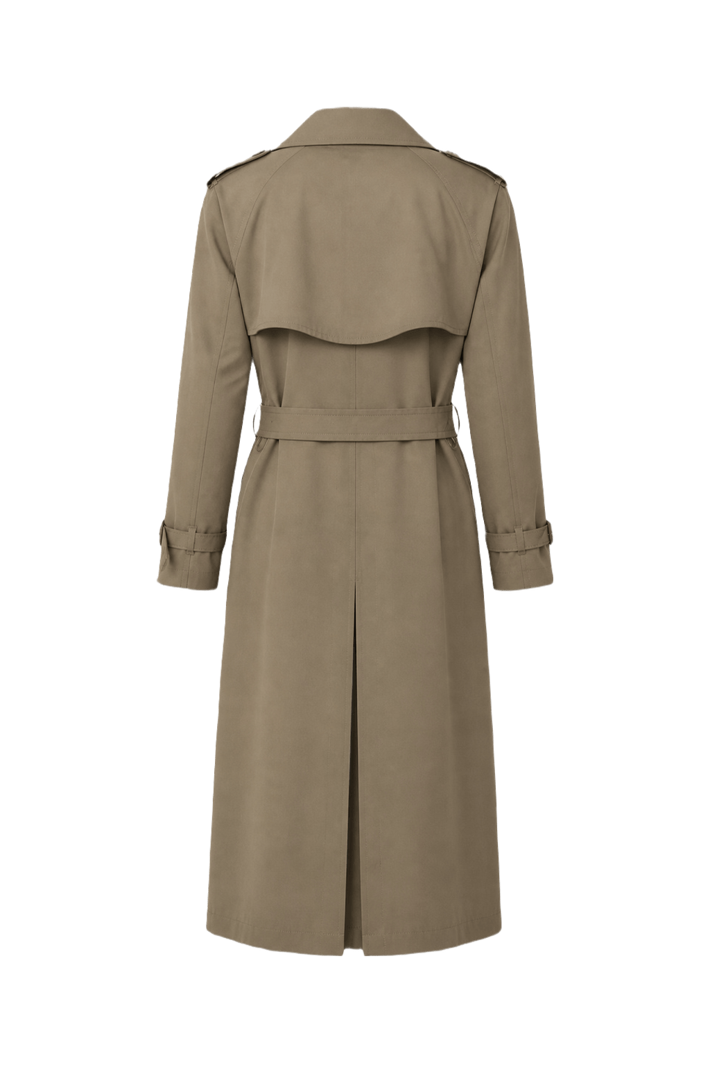 1980s Beige Cotton Trench Coat - Back View