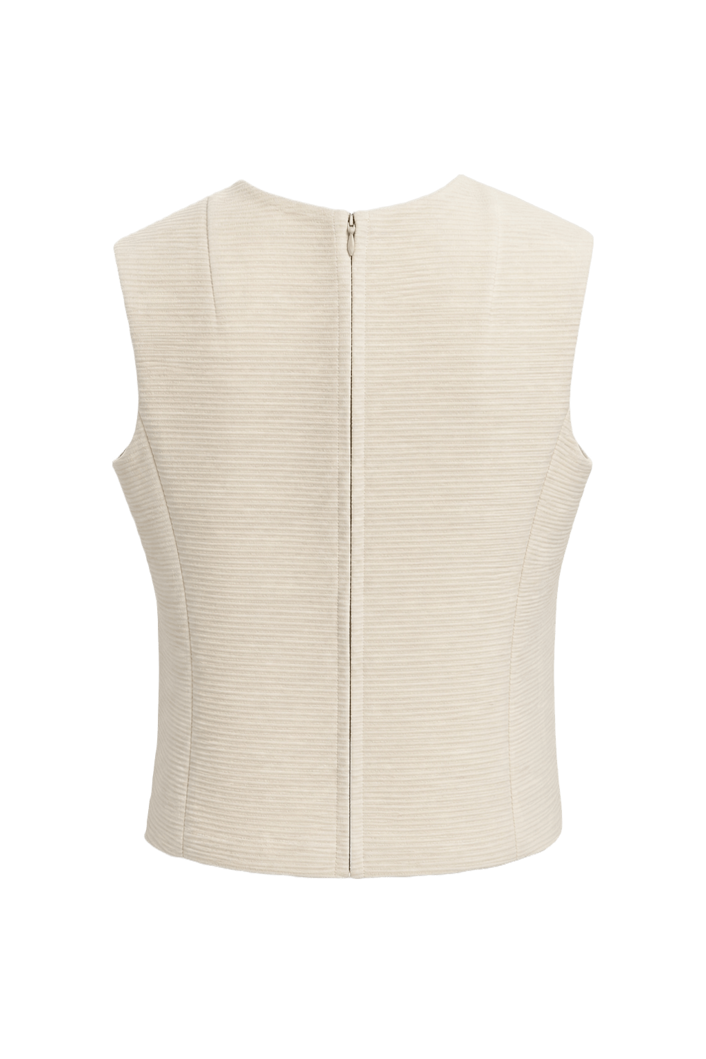 1960s Ivory Unknown Blouse - Back View