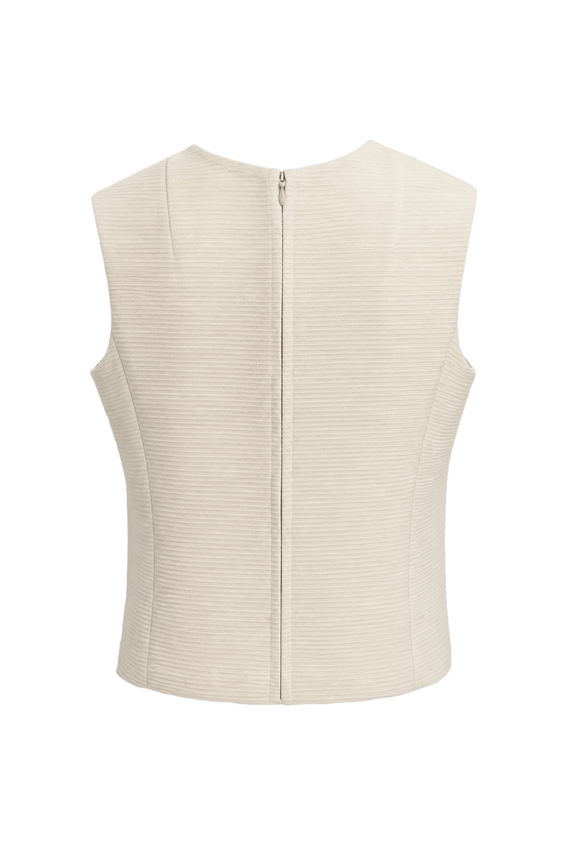 1960s Ivory Unknown Blouse - Back View
