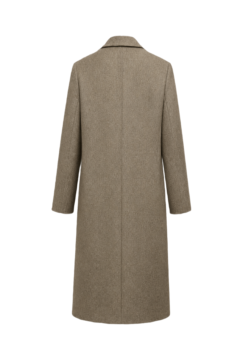 1990s Tan Wool Coat - Back View
