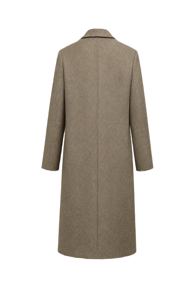 1990s Tan Wool Coat - Back View