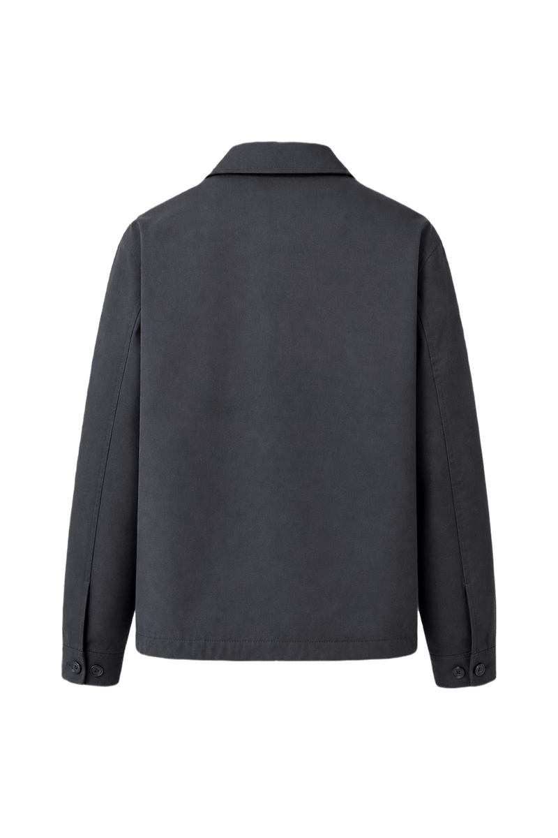 1990s Navy Blue Cotton Jacket - Back View