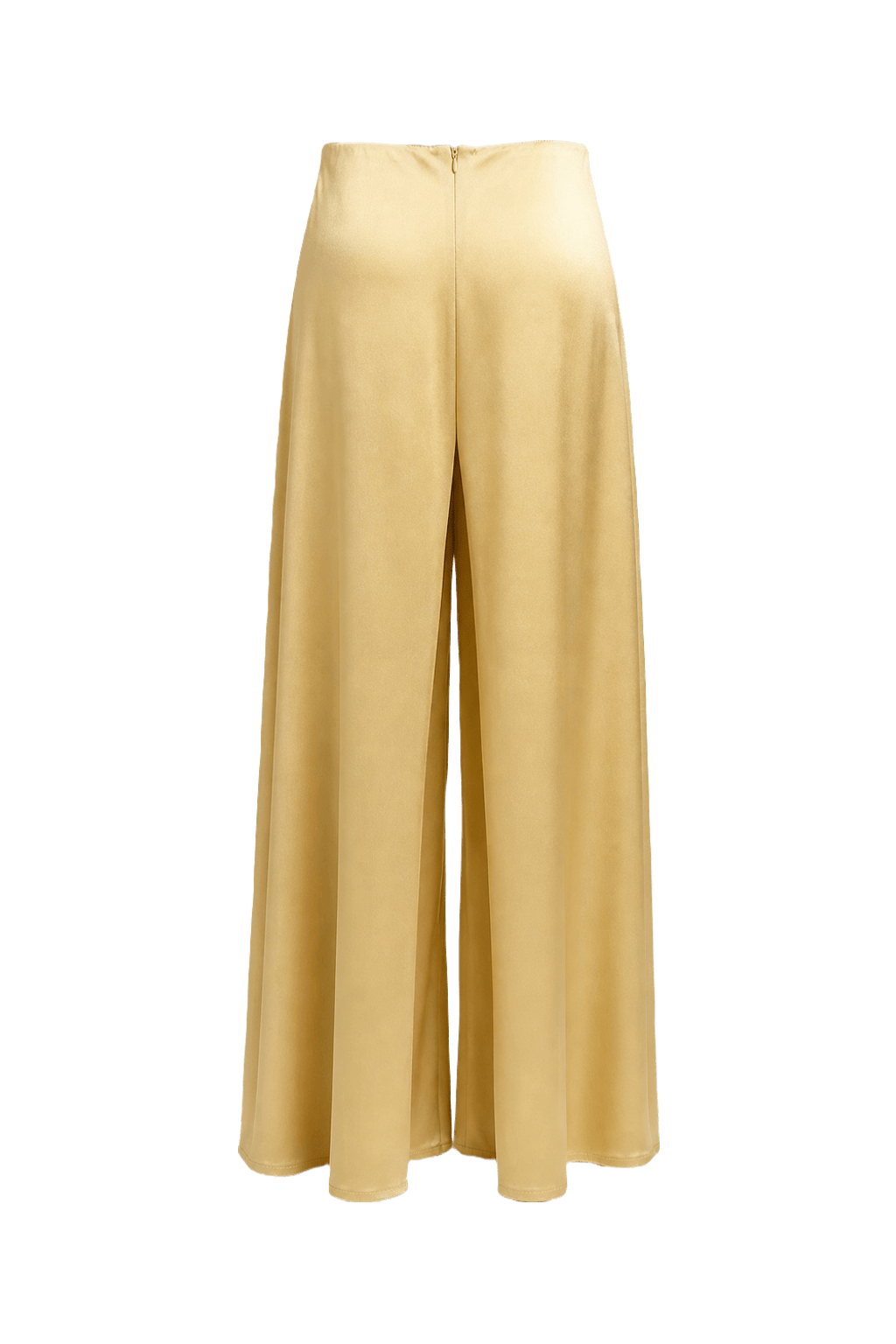 1970s Champagne Satin Pants - Back View