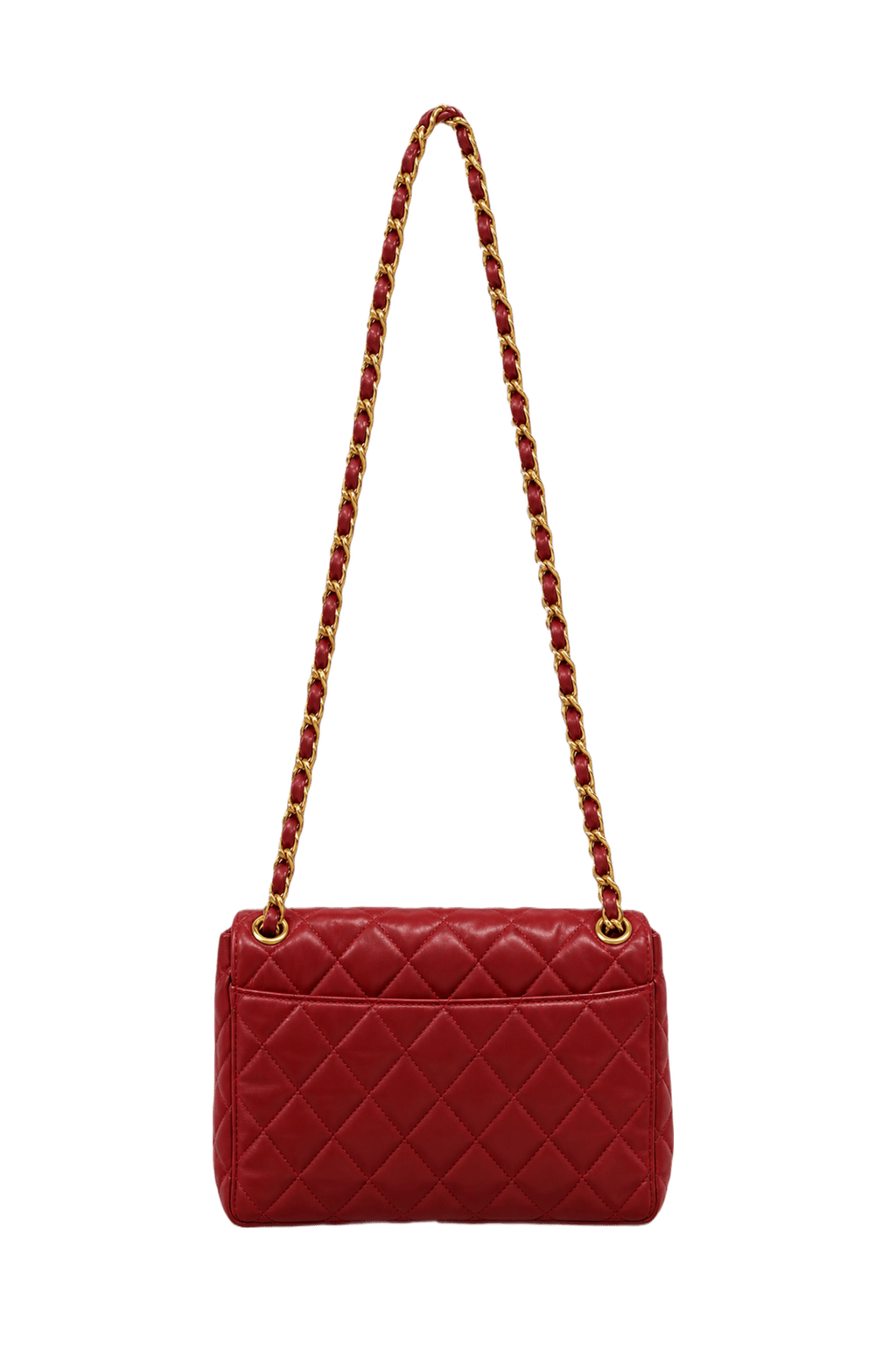 1990s Red Leather Bag - Back View