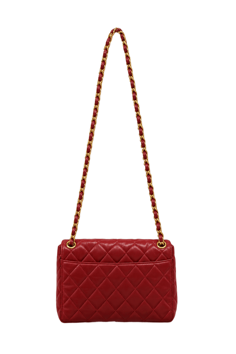 1990s Red Leather Bag - Back View