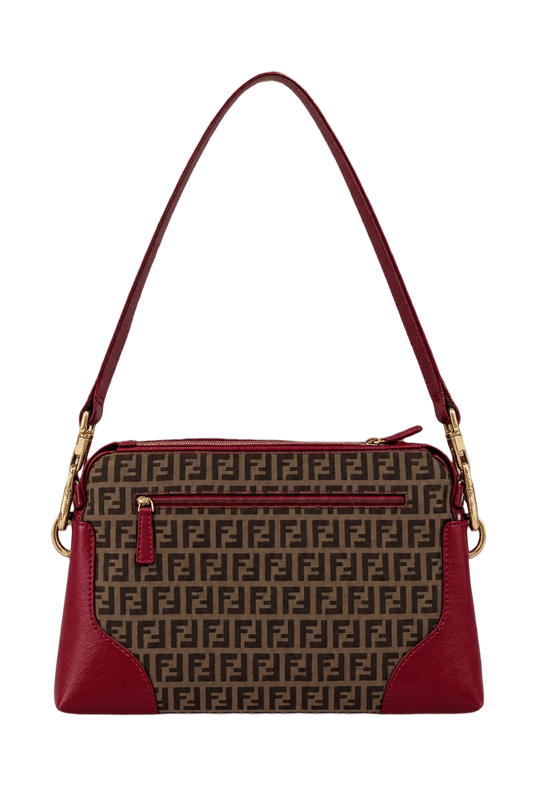 1990s Red Leather Bag - Back View