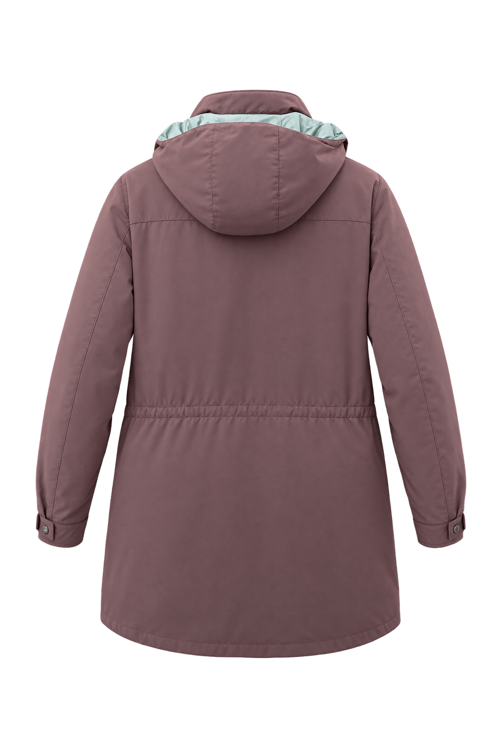 1990s Mauve Nylon Parka - Back View