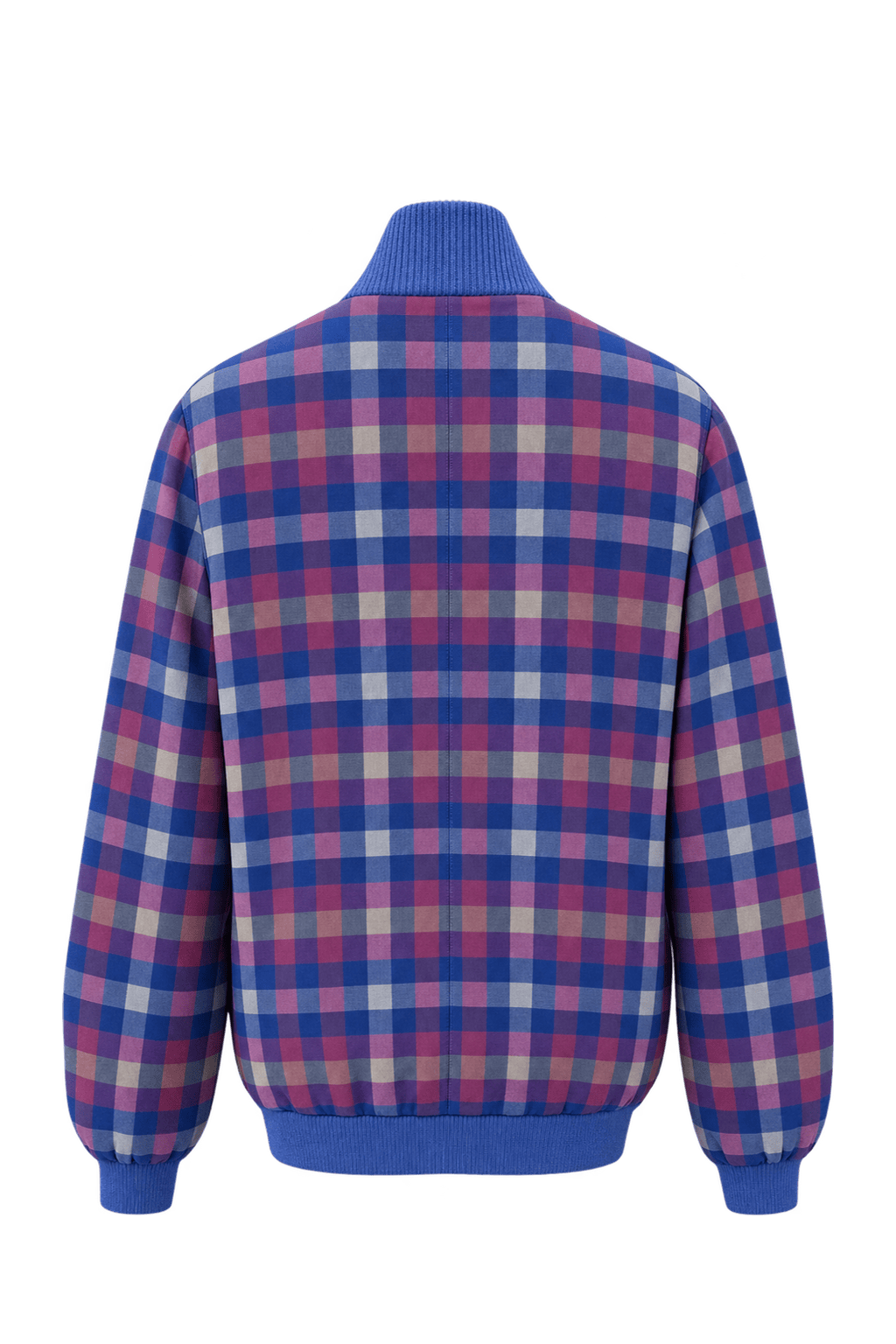 1980s Blue Cotton Blend Jacket - Back View